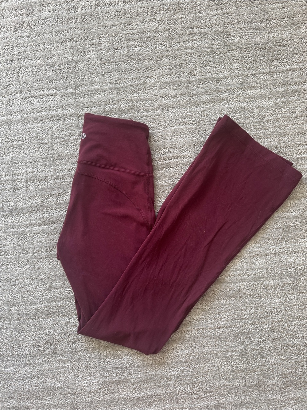 lululemon athletica Burgundy Boot-Cut Athletic Leggings